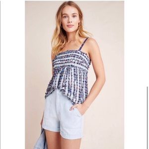 Anthro cloth & stone chambray shorts